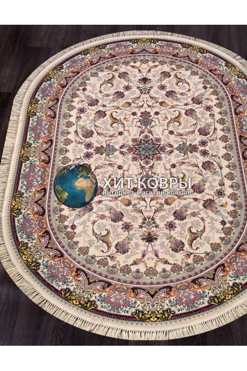 Иранский ковер Tehran 7583 Крем овал